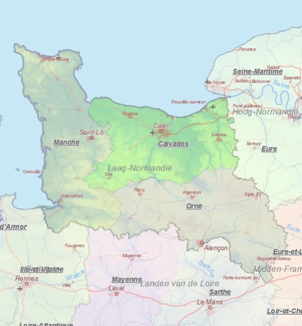 Touristische Karte von Basse-Normandie