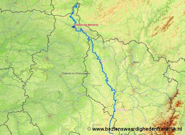 Fluss-Karte der Fluss meuse