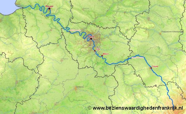 Fluss-Karte der Fluss seine