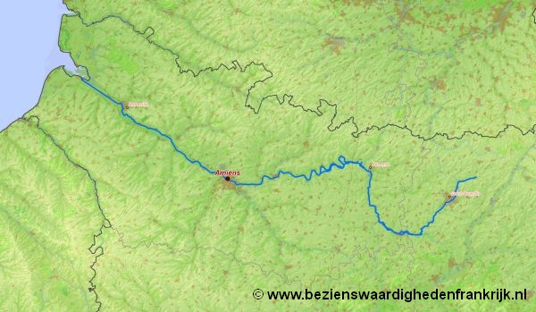 Fluss-Karte der Fluss somme