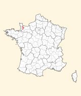 karte lage Saint-Lô