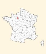 karte lage Mortagne-au-Perche