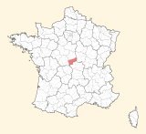 karte lage Saint-Amand-Montrond