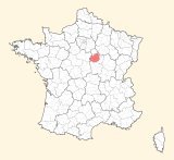 karte lage Auxerre