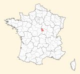 karte lage Cosne-Cours-sur-Loire