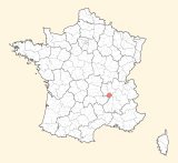 karte lage Saint-Étienne