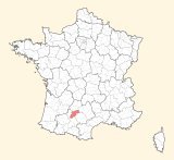 karte lage Montauban